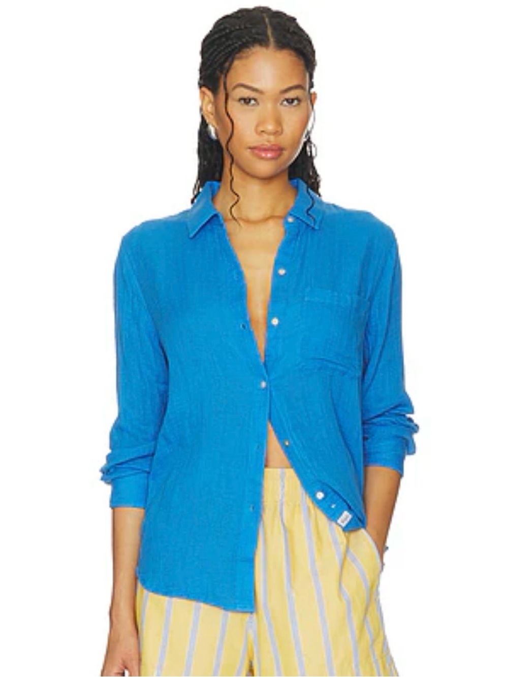 Cynthia Rowley Vibrant Blue Button-Up Shirt